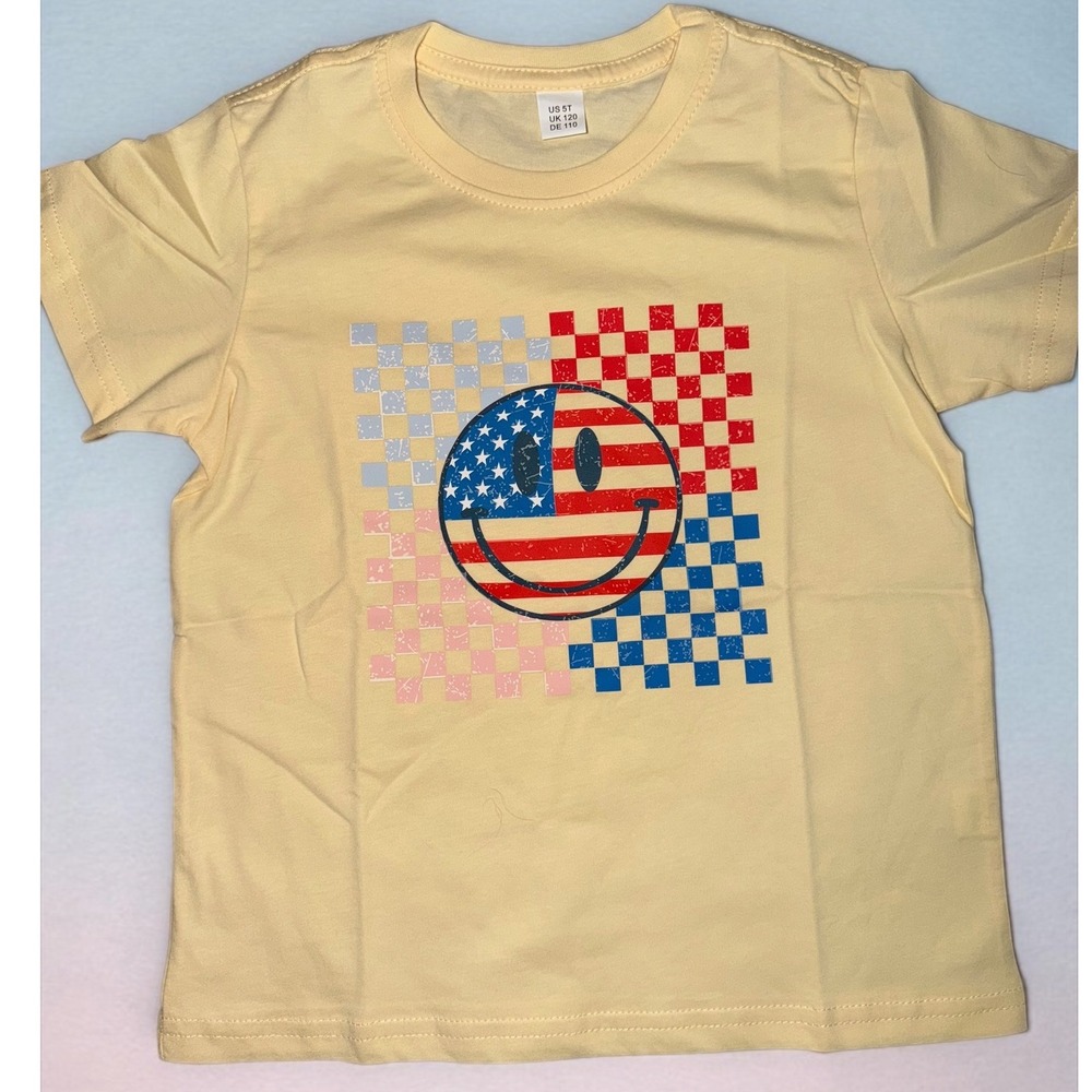 Kids USA Smiley Face‎ Graphic Tee - Size 5T
